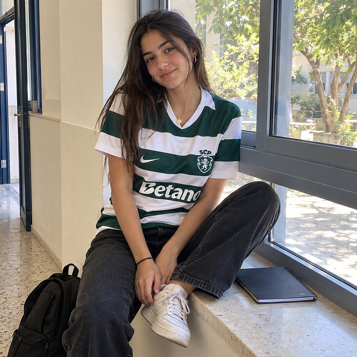 חולצת בית ספורטינג ליסבון 26/27 – צילום אווירה