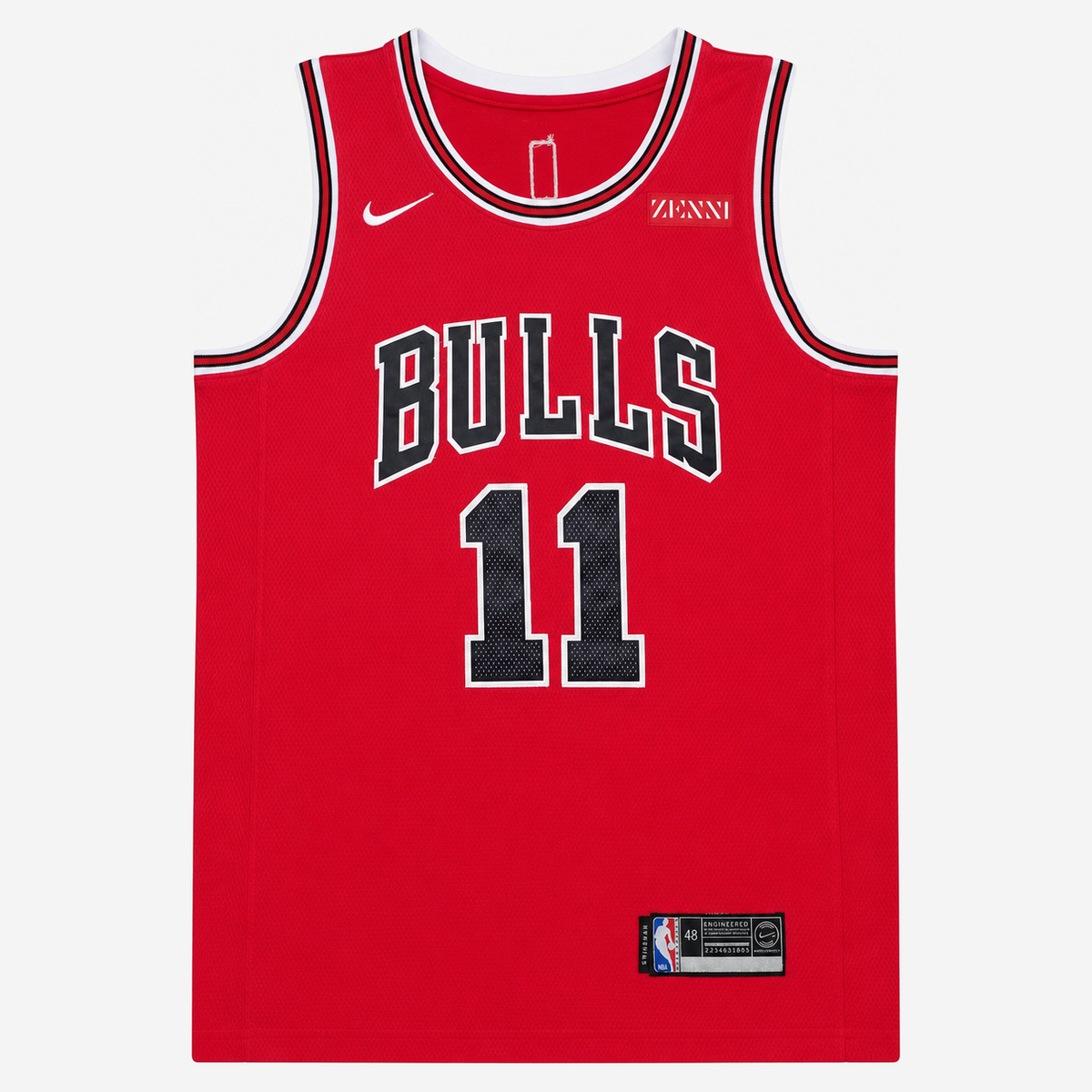 גופיית כדורסל שיקגו בולס מספר 11 אדום | כיתוב BULLS