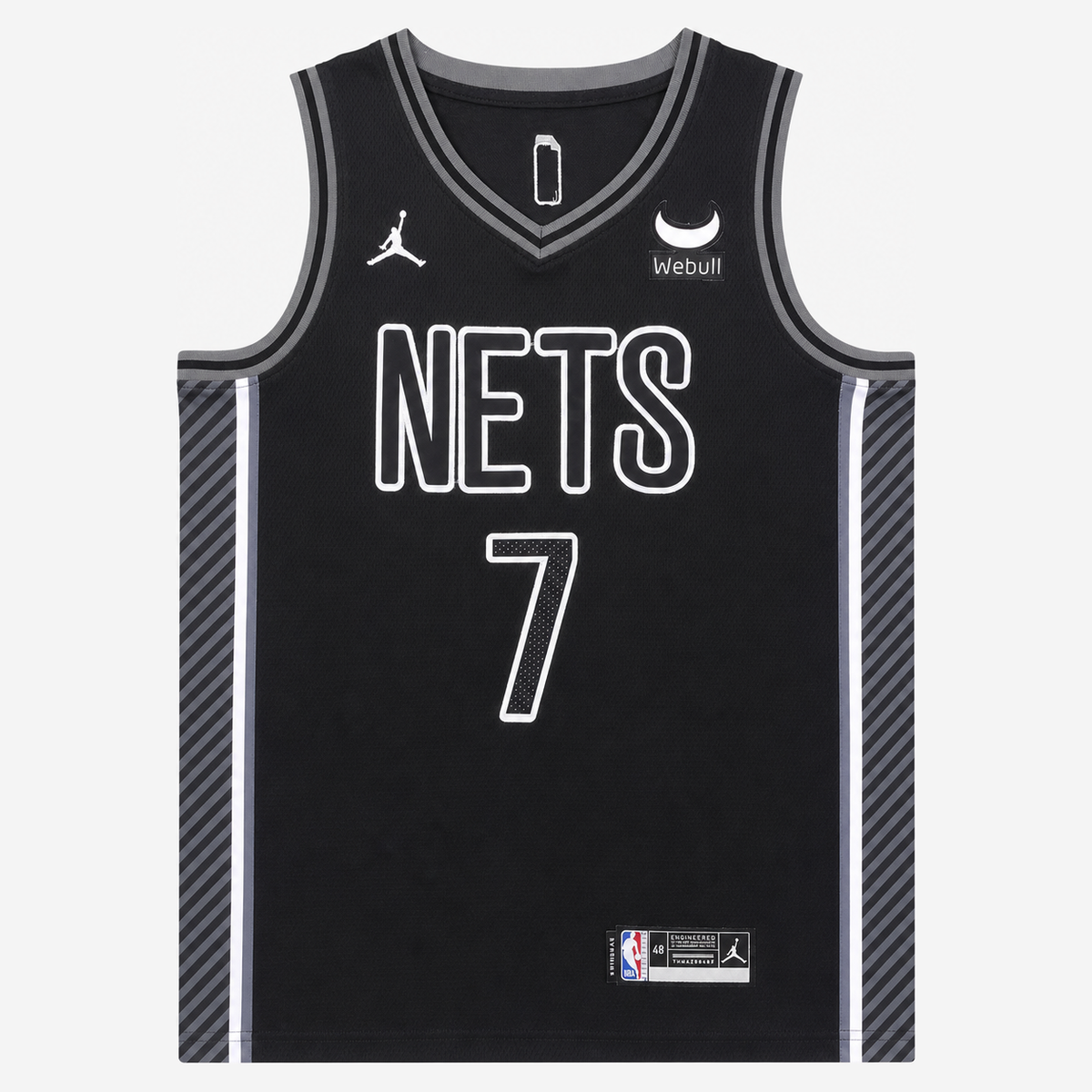 גופיית כדורסל ברוקלין נטס מספר 7 שחור | כיתוב NETS
