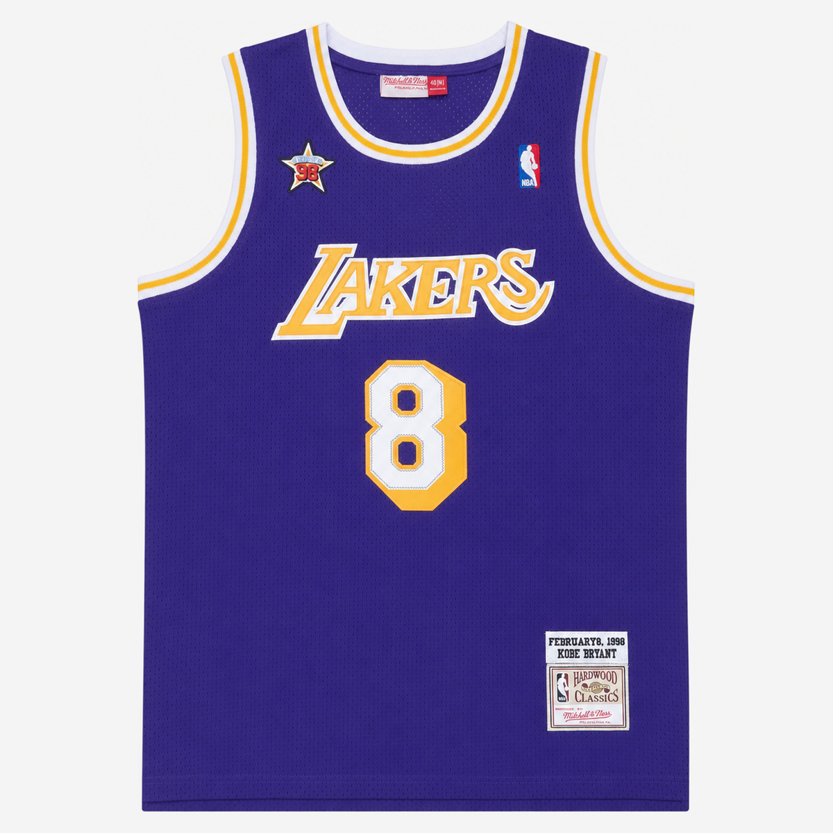 גופיית כדורסל לוס אנג׳לס לייקרס מספר 8 סגול רטרו
