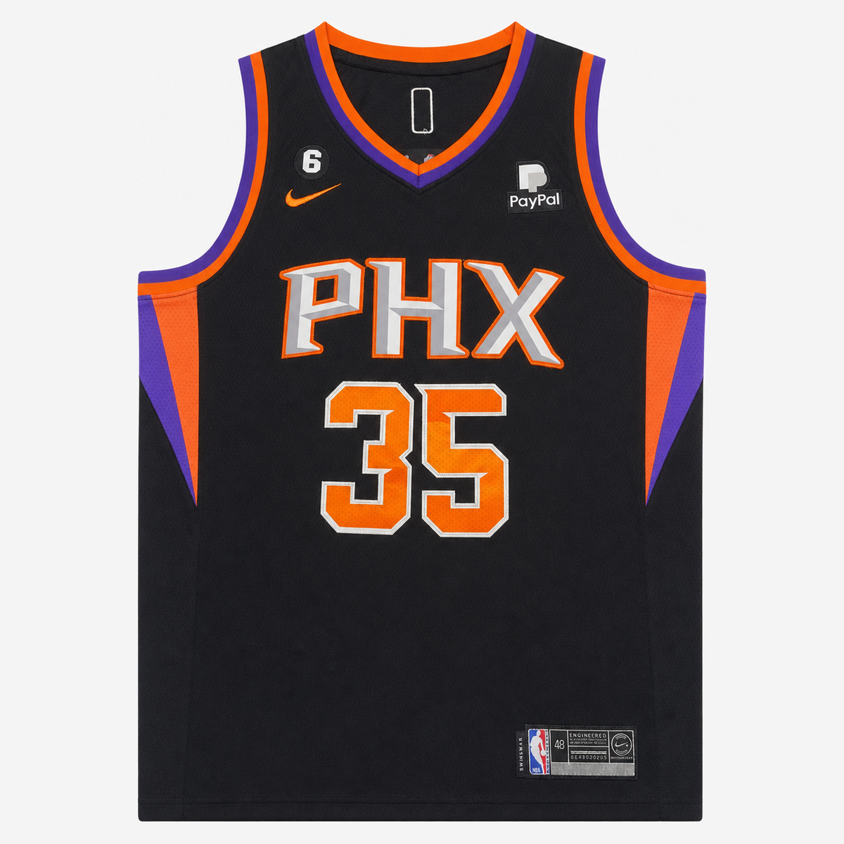 גופיית כדורסל פיניקס סאנס מספר 35 שחור | כיתוב PHX